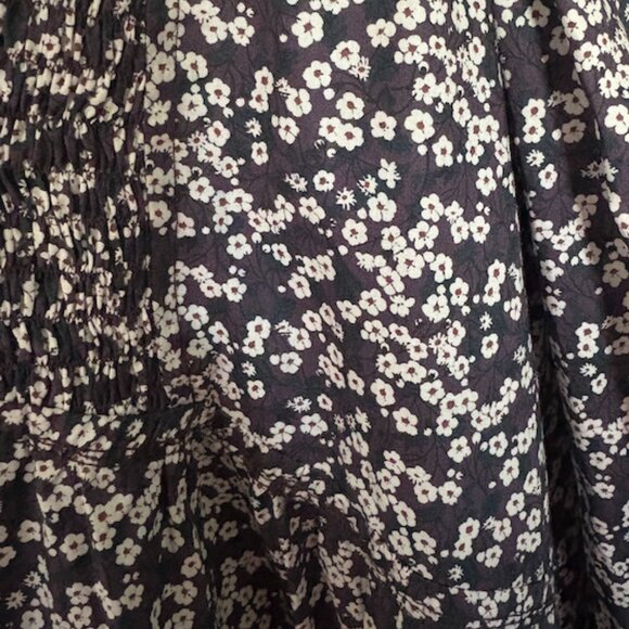 Birgitte Herskind Karla Dress Size 34 Liberty Fabric Blue Smocked Boho Midi - Picture 3 of 3